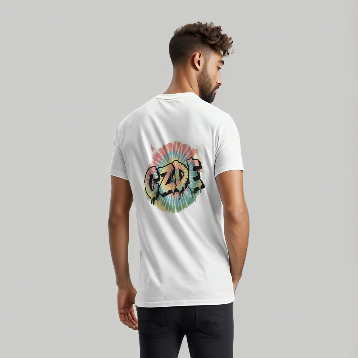 CZDE Tie-Dye Graffiti Tee β Unisex Street Style