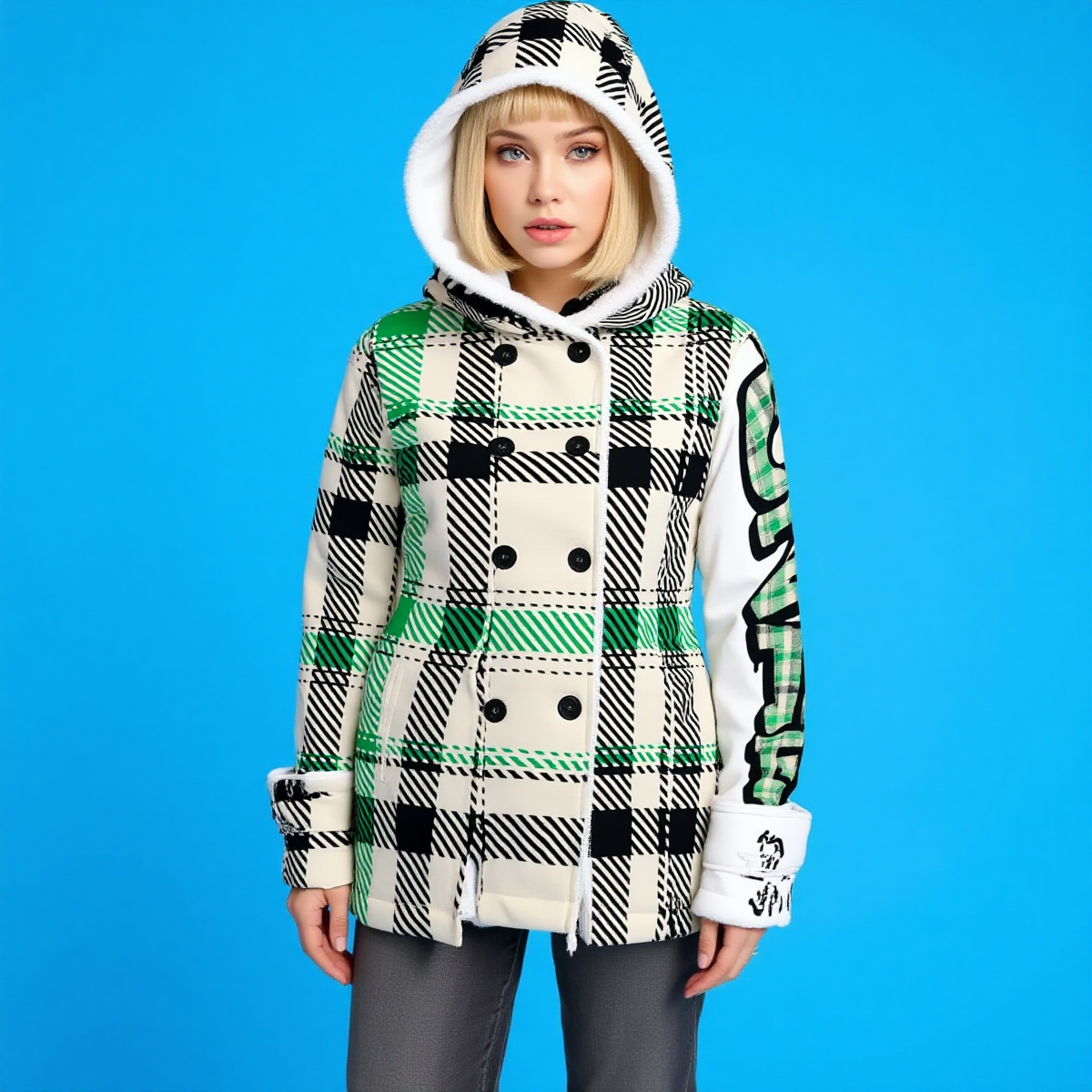 CZDE Cozy Checkered Winter Coat | Bold Style Meets Warm Comfort