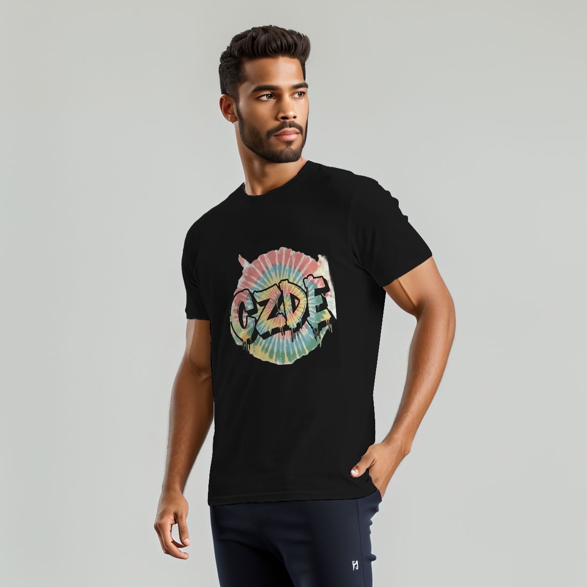 CZDE Tie-Dye Graffiti Tee β Unisex Street Style