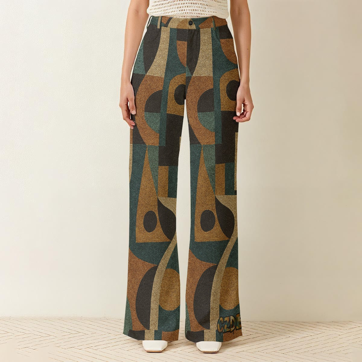 CZDE Wide Leg Pants Vintage Aesthetic