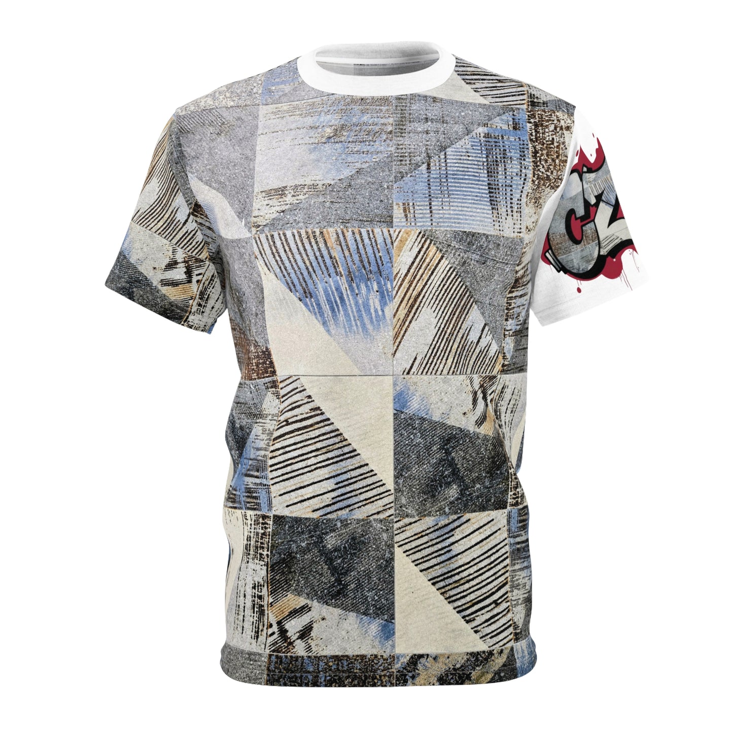 CZDE Patchwork Art Tee - Festive Unisex Shirt