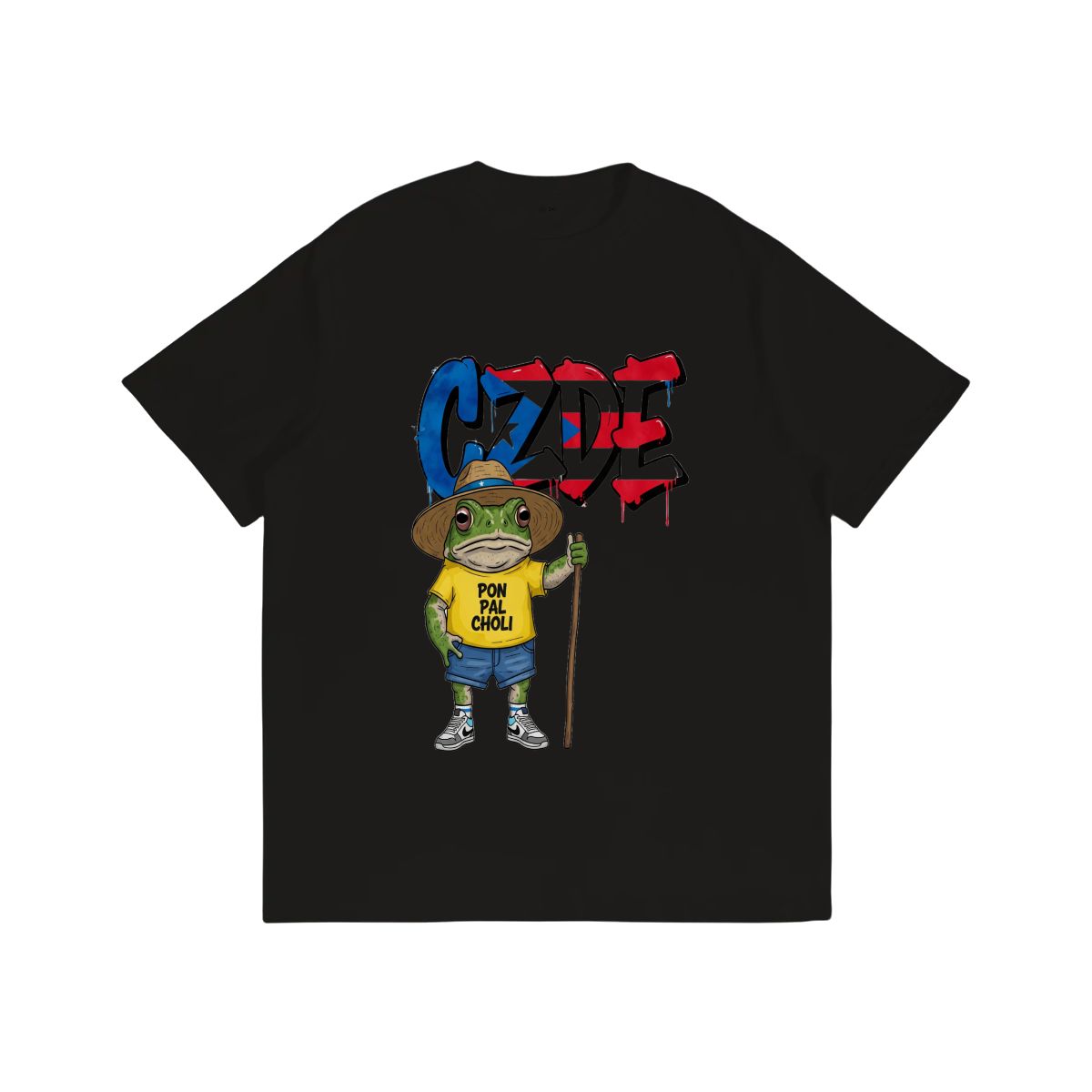 CZDE Coquí Puerto Rico Graphic T-Shirt — Fun Island Vibes