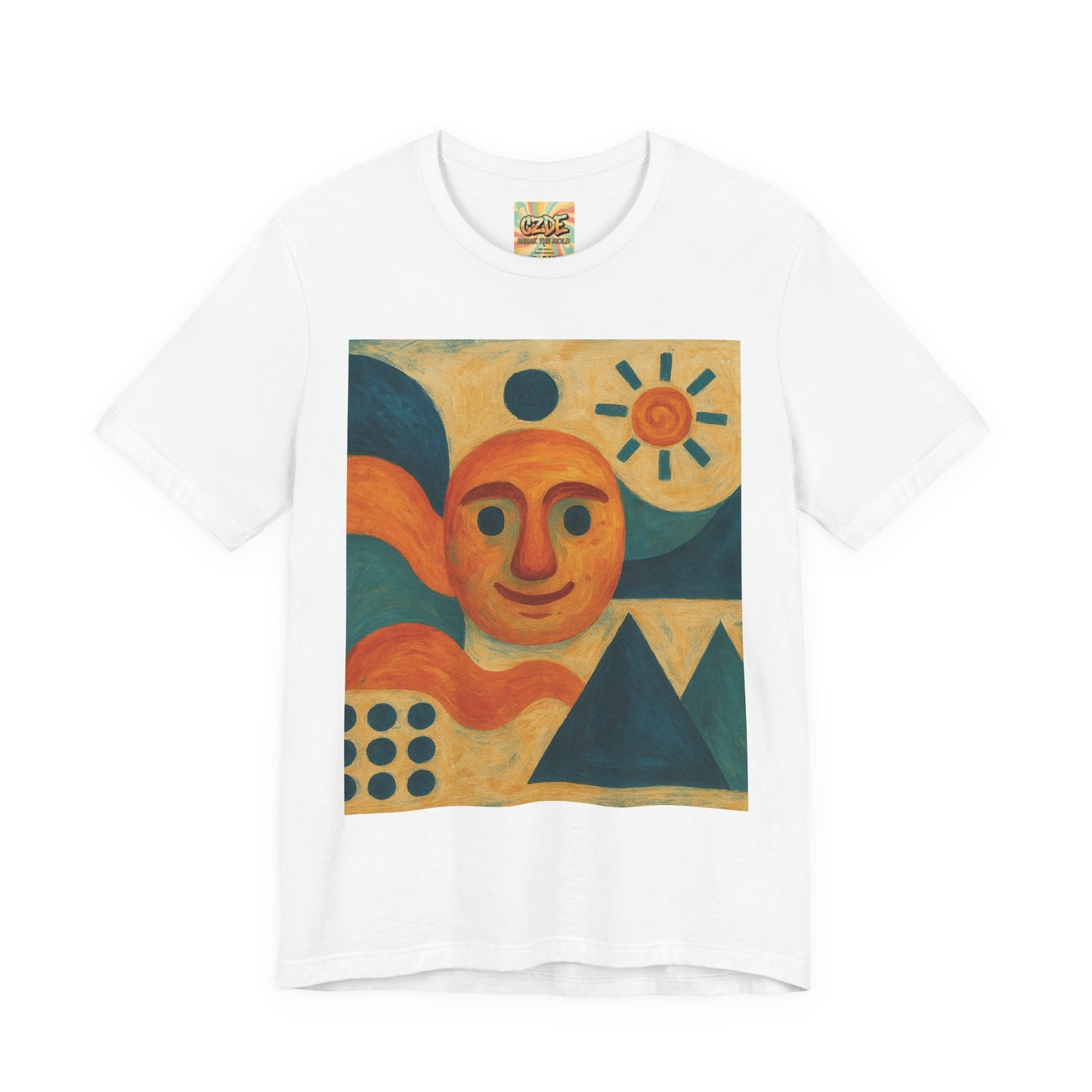 CZDE Abstract Art Graphic T-Shirt – Unisex Streetwear Tee