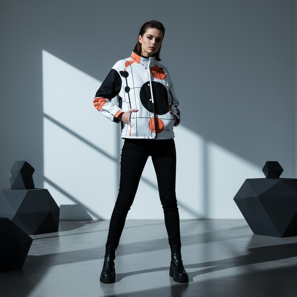 Abstract Geometric Jacket Contemporary