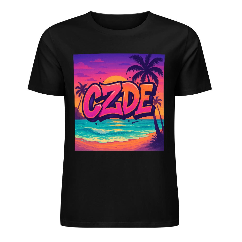CZDE Sunset Street Tee – Urban Heat Meets Island Vibes