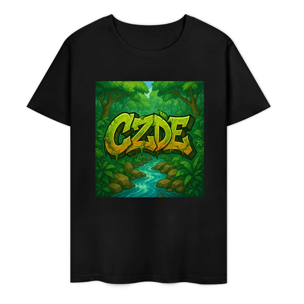 CZDE Jungle Flow Tee – Wild Energy & Graffiti Soul for Every Adventure