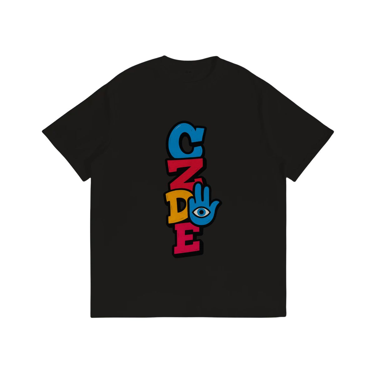 CZDE Vertical Logo T-Shirt - Clean Streetwear Brand Statement | Official Merch