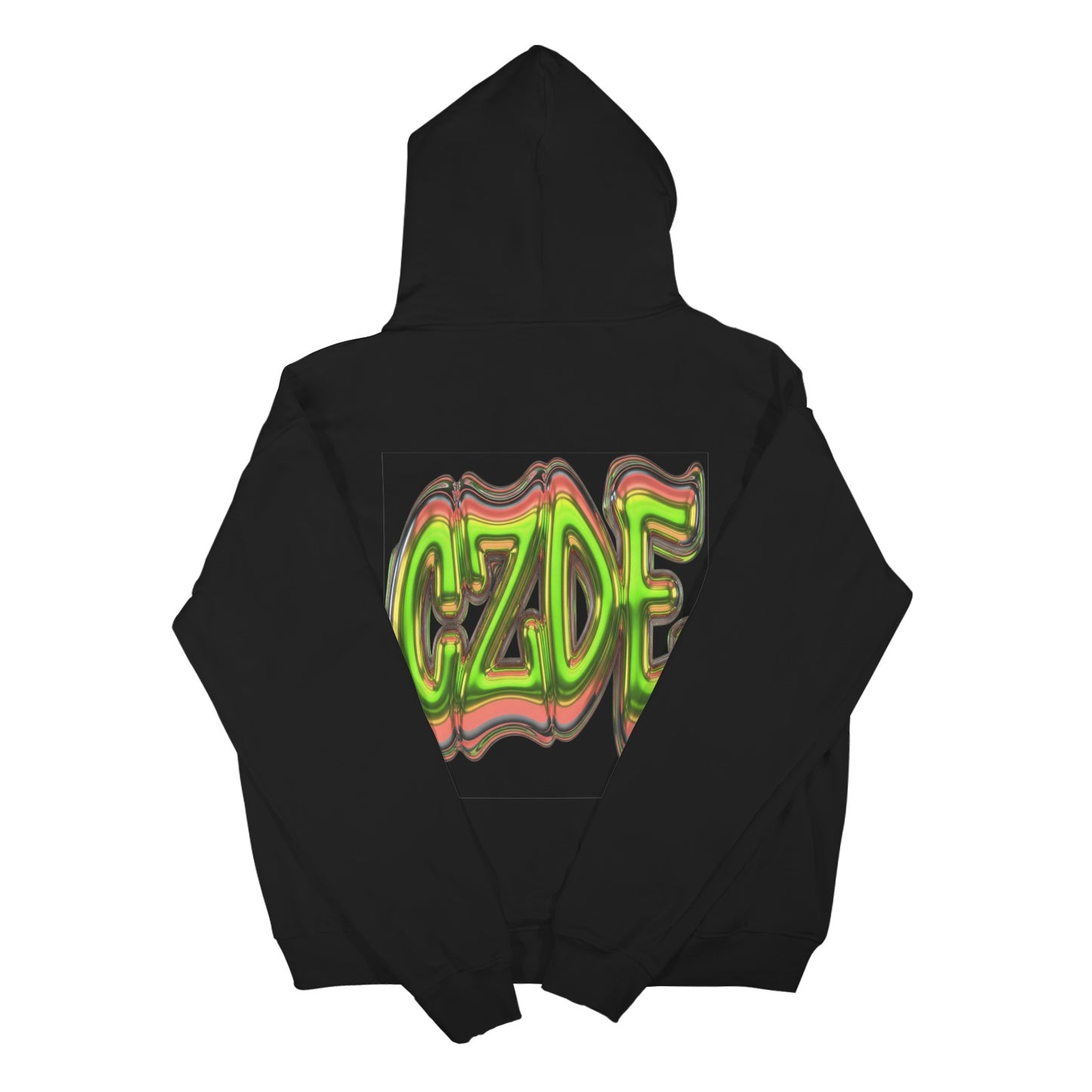 Unisex CZDE Graffiti Zip Hoodie – Streetwear Black Jacket