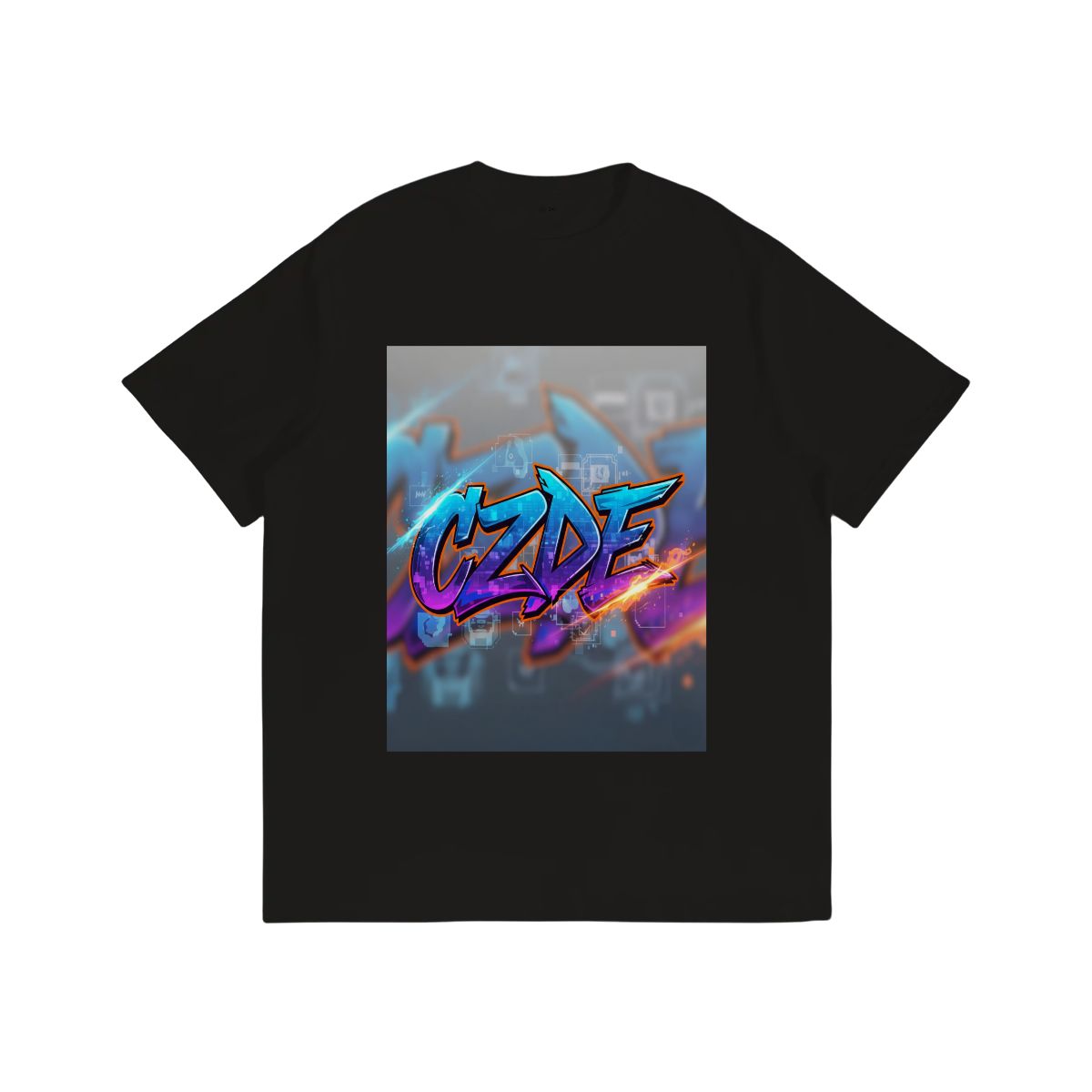 "CZDE Digital Blaze Tee – Urban Graffiti Meets Tech Vibes | Exclusive Street Drop"
