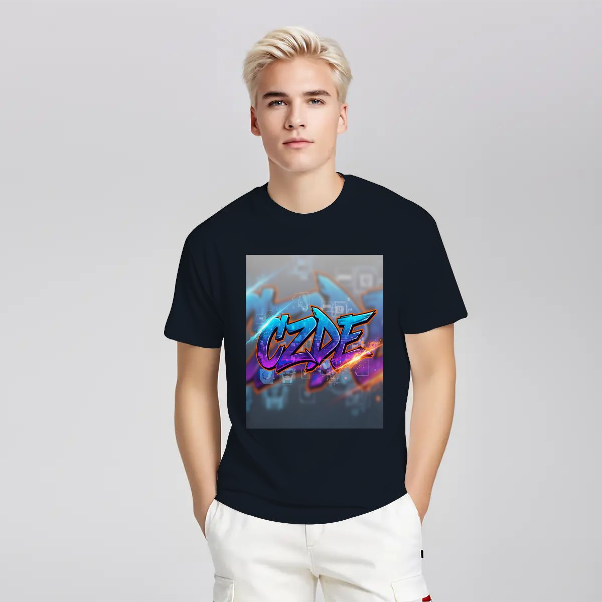 "CZDE Digital Blaze Tee – Urban Graffiti Meets Tech Vibes | Exclusive Street Drop"
