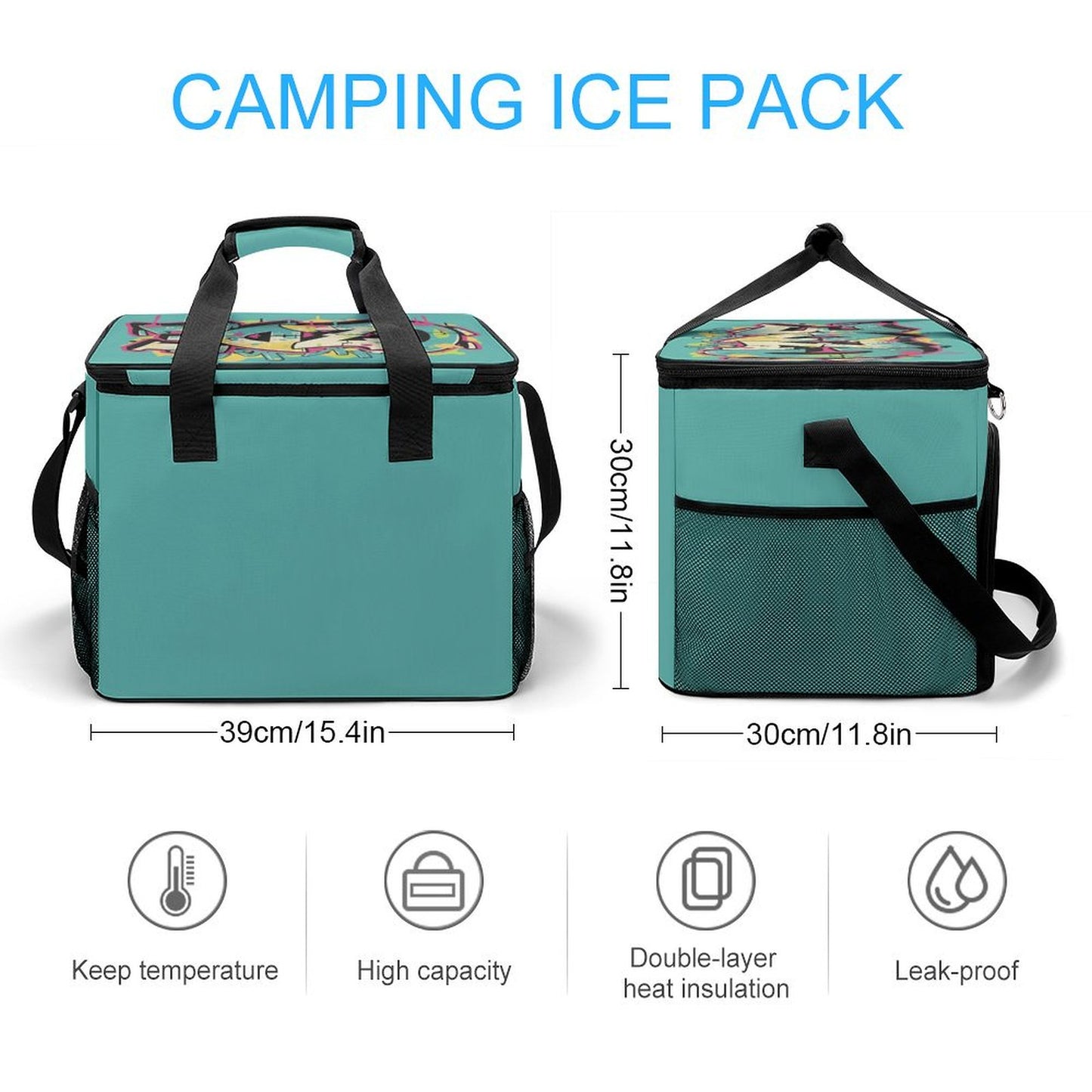 CZDE Retro Boombox Cooler Bag - Urban Rhythm Kings | Insulated Lunch Tote