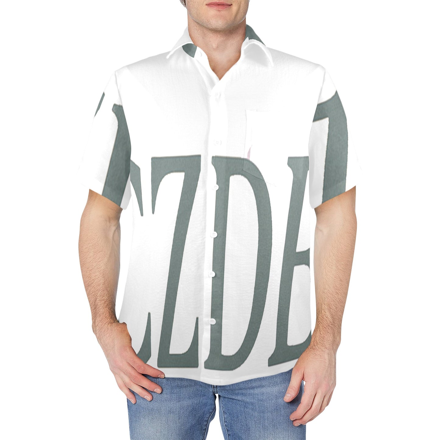 "CZDE Monochrome Statement Shirt – Minimalist Edge Meets Street Cool"