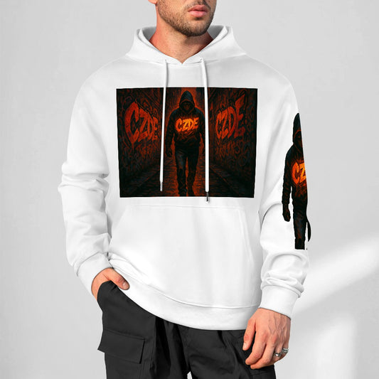 CZDE Urban Warrior Hoodie – Fearless Street Style | Bold Graffiti Statement for Night Rebels