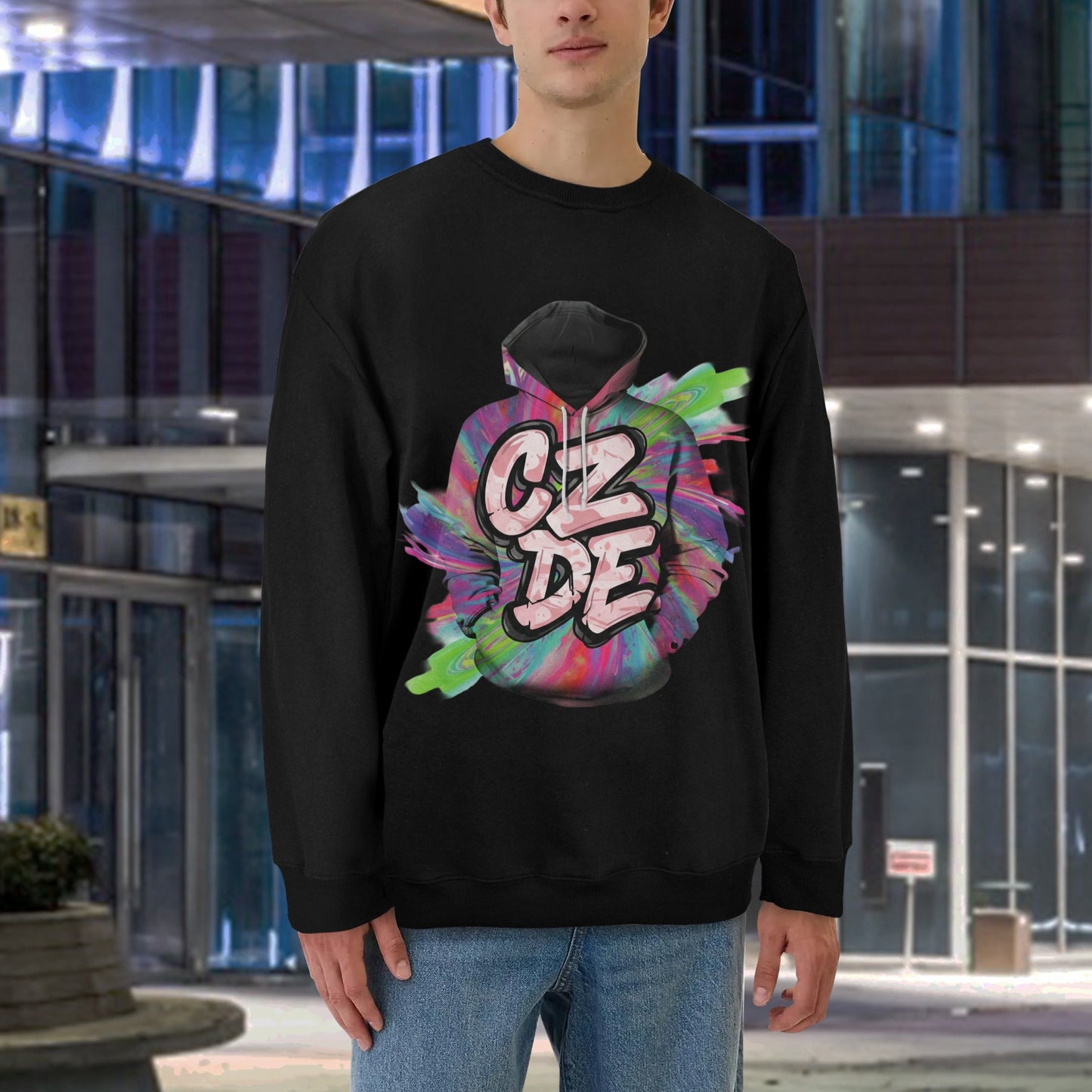 CZDE Streetwear Sweatshirt – Bold Graffiti Hoodie Design