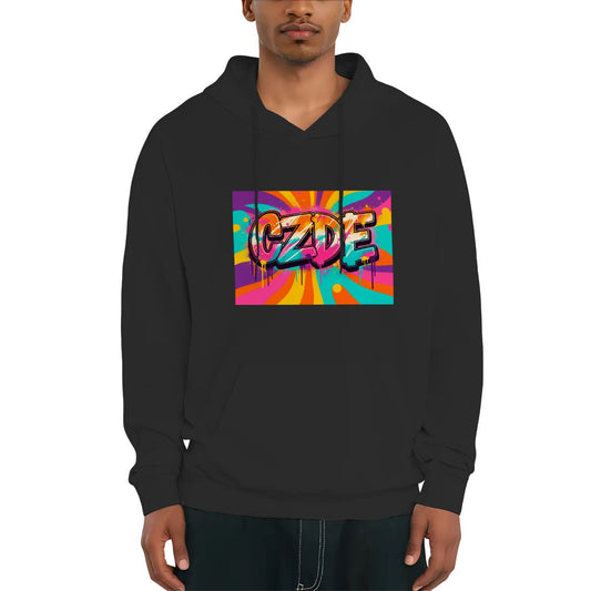 Unisex Fleece Hoodie - CZDE Vivid Graffiti Hoodie — Colorful Streetwear Statement