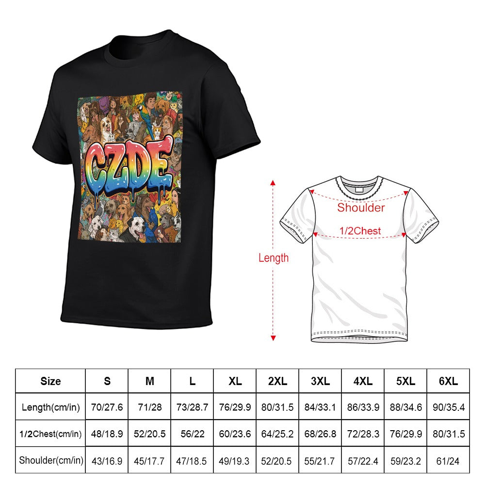 CZDE Graffiti Pet Portrait T-Shirt – Made to Stand Out & Connect