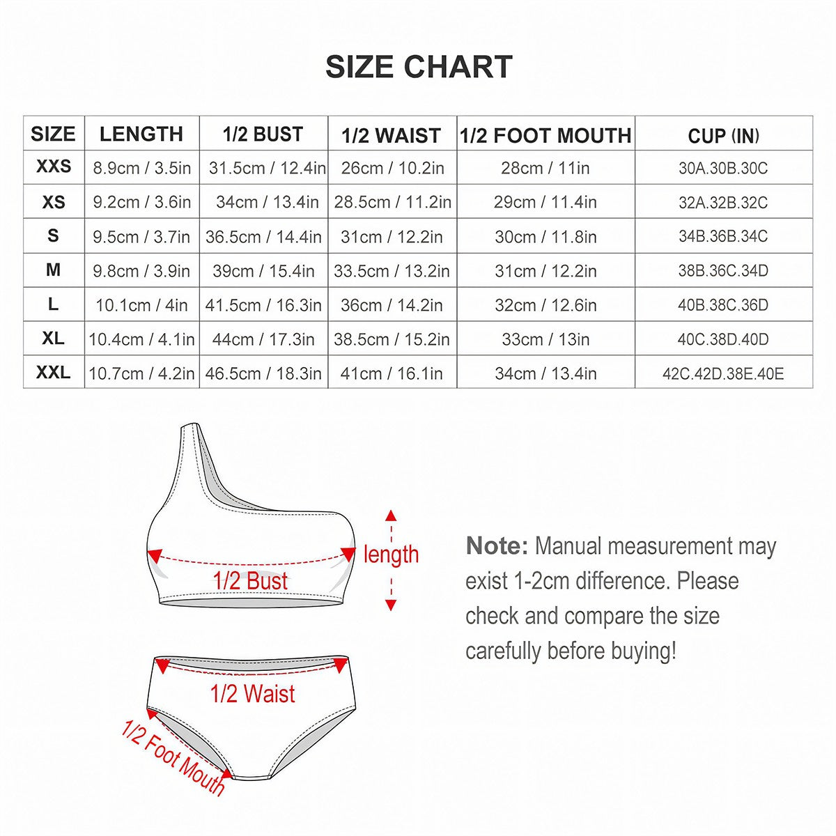 CZDE One-Shoulder Graphic Bikini — Bold & Unique Swimwear