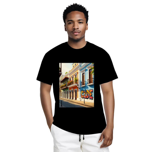 CZDE Old San Juan Street Graphic T-Shirt — Colorful Urban Vibe