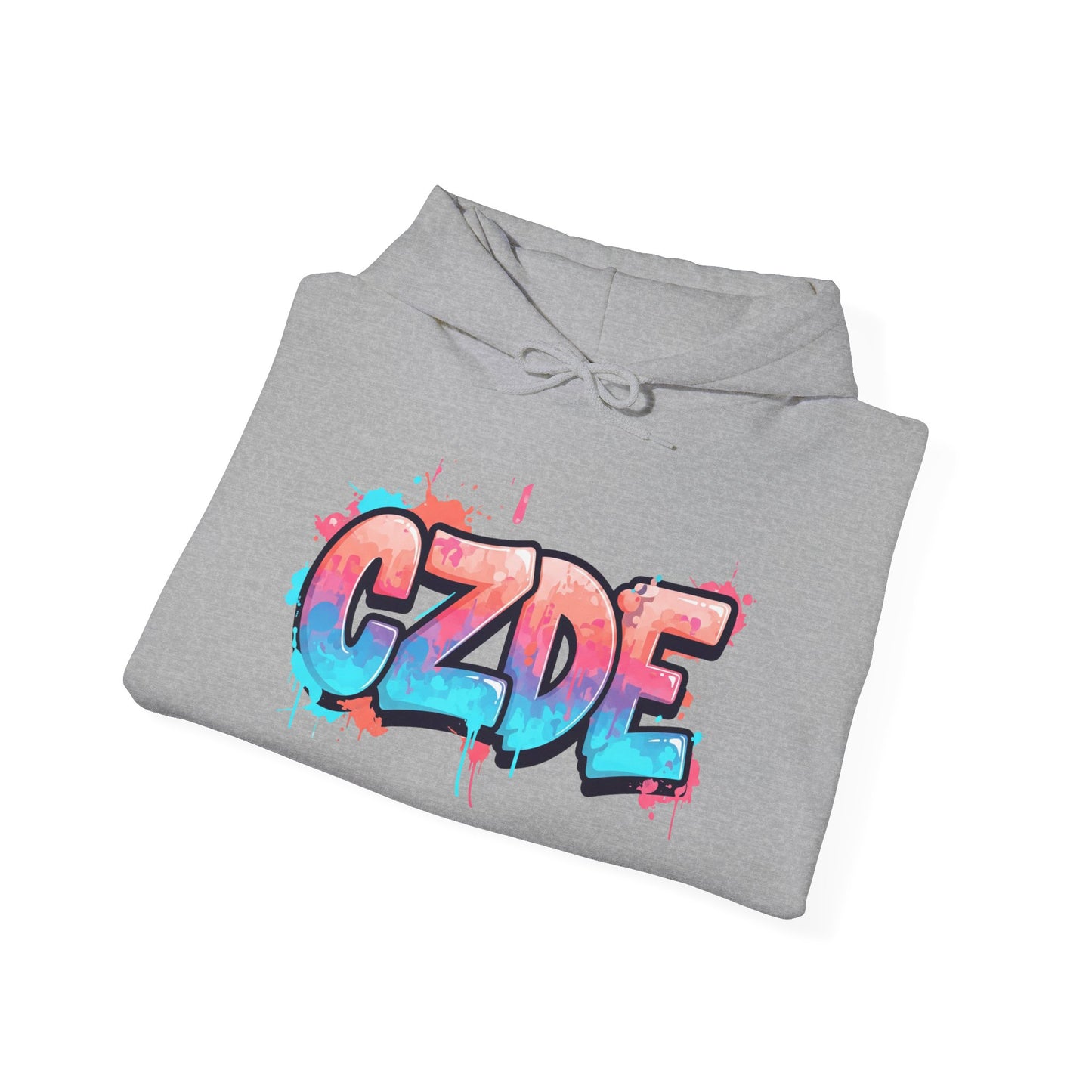 CZDE White Hoodie – Graffiti Streetwear Style