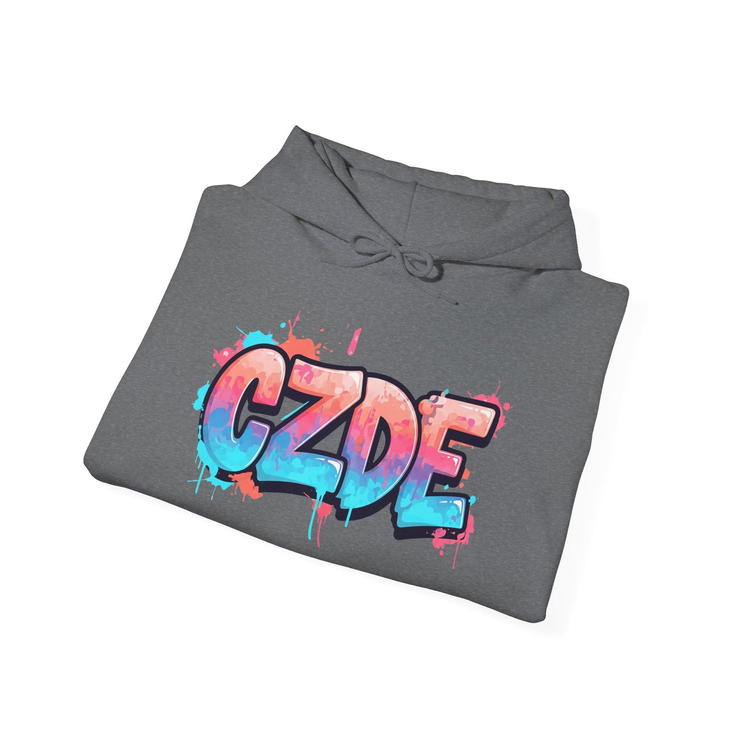 CZDE White Hoodie – Graffiti Streetwear Style