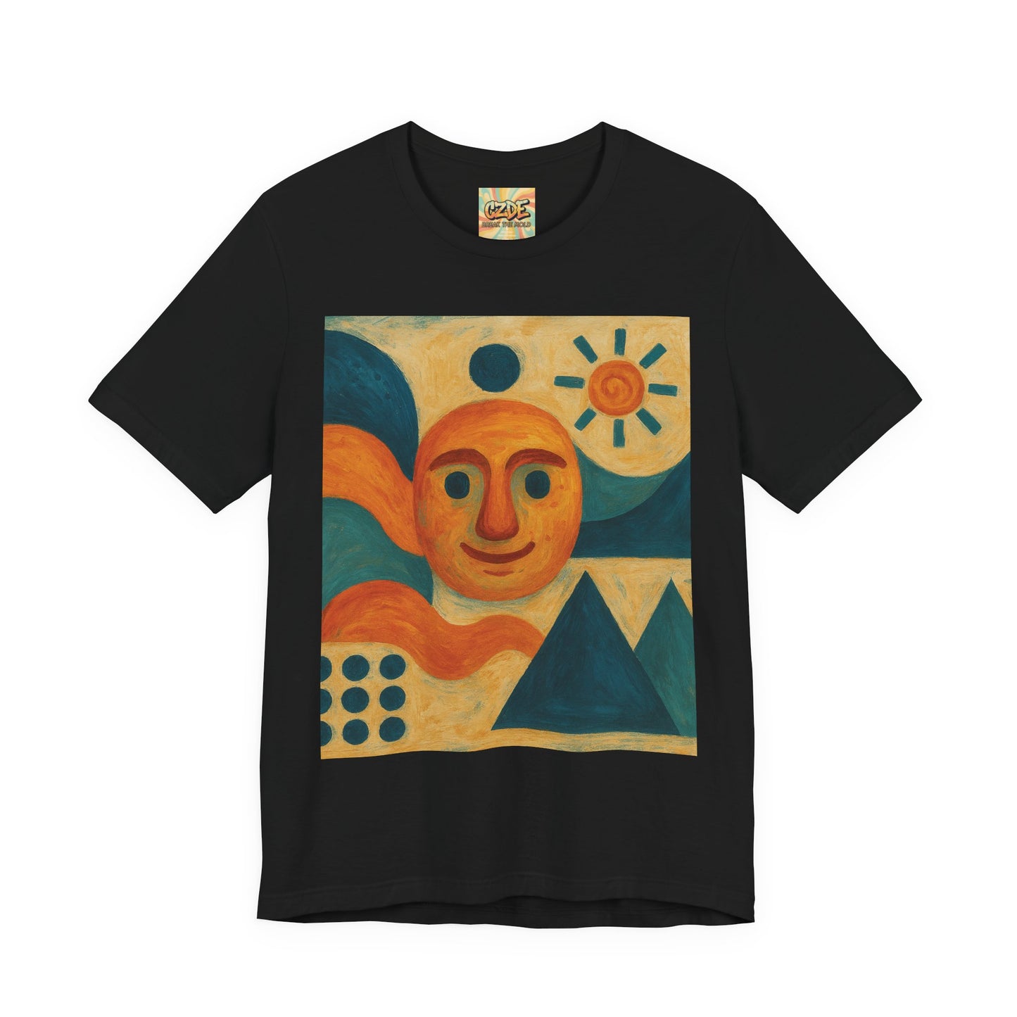 CZDE Abstract Art Graphic T-Shirt – Unisex Streetwear Tee
