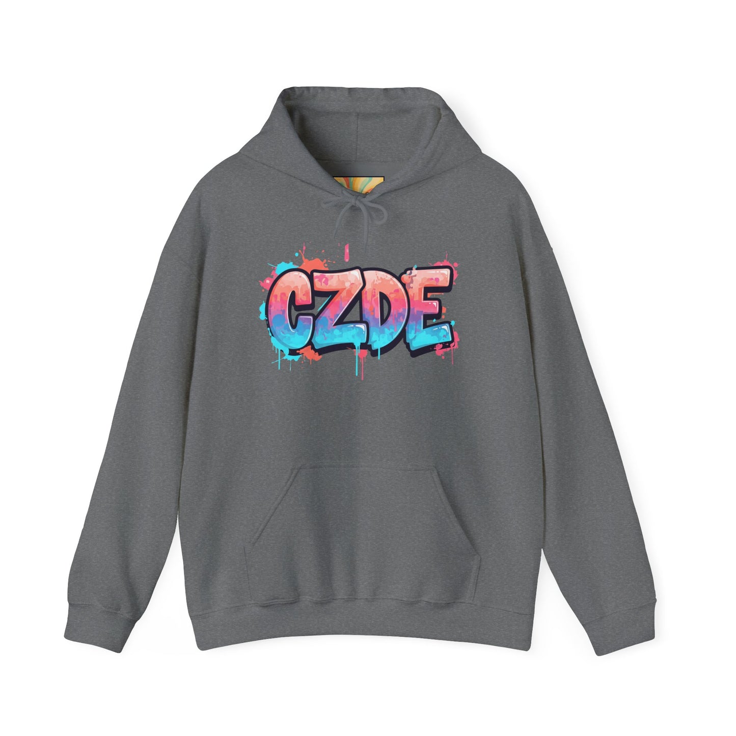 CZDE White Hoodie – Graffiti Streetwear Style