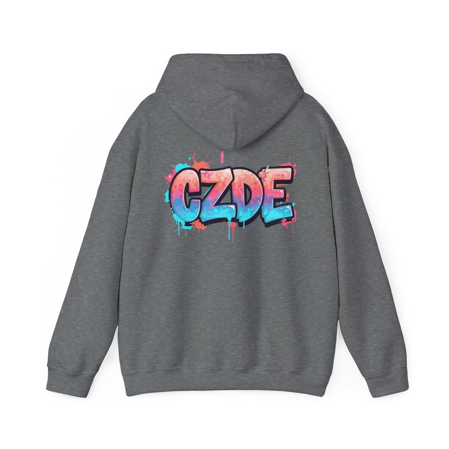 CZDE White Hoodie – Graffiti Streetwear Style
