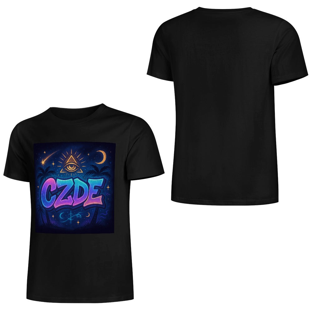 Mystic CZDE Graphic Tee – Urban Energy for Bold Souls Under the Stars