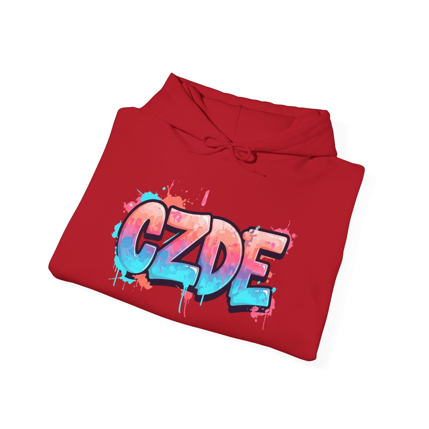 CZDE White Hoodie – Graffiti Streetwear Style