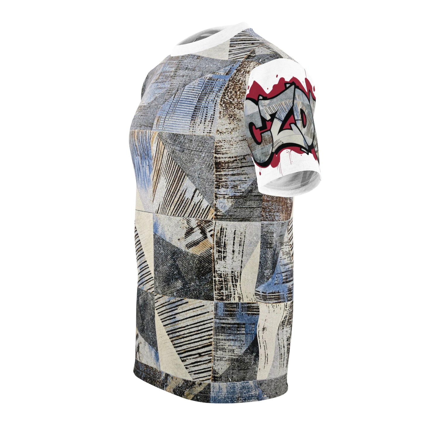 CZDE Patchwork Art Tee - Festive Unisex Shirt