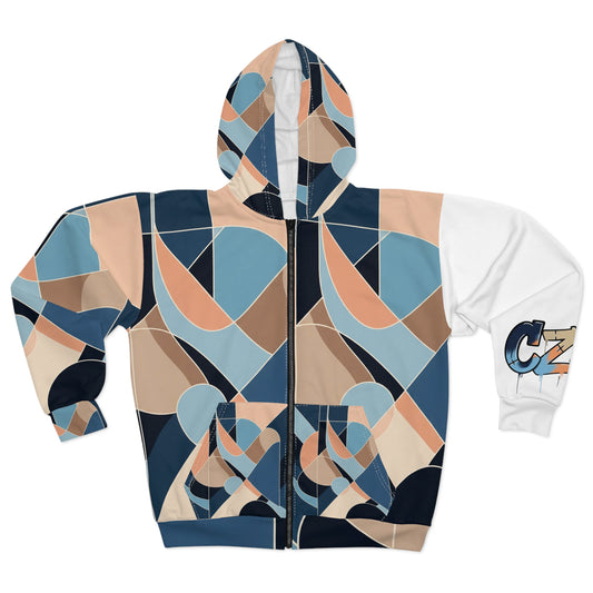 CZDE Geometric Pattern Hoodie – Unique Streetwear Style