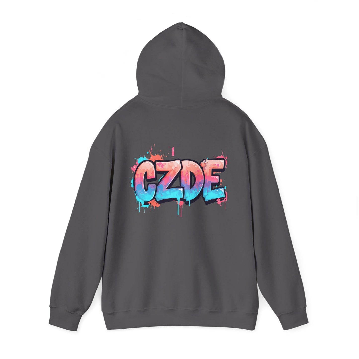 CZDE White Hoodie – Graffiti Streetwear Style