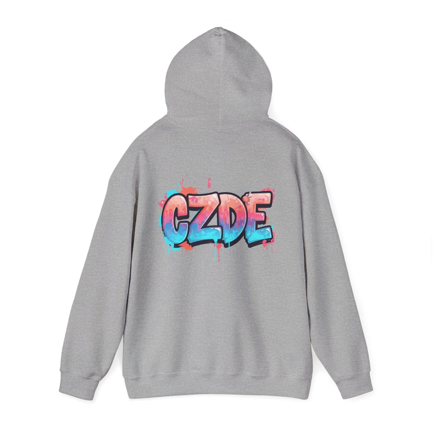 CZDE White Hoodie – Graffiti Streetwear Style