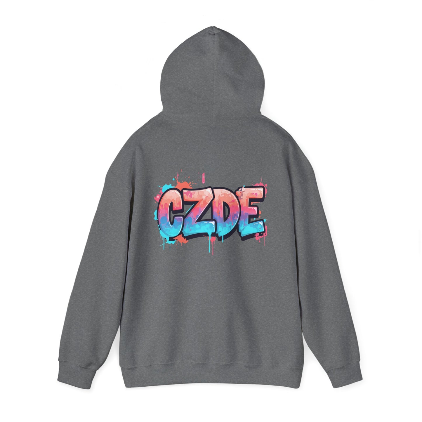 CZDE White Hoodie – Graffiti Streetwear Style