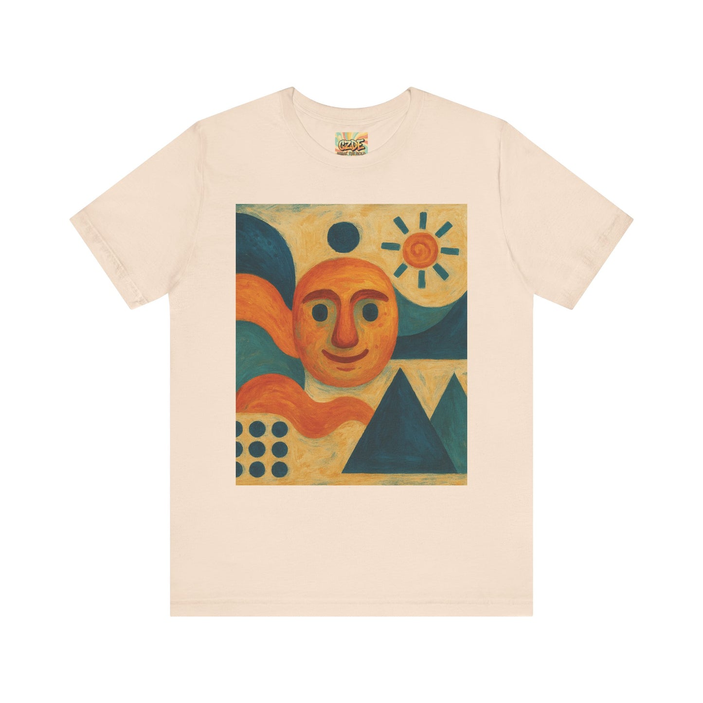 CZDE Abstract Art Graphic T-Shirt – Unisex Streetwear Tee