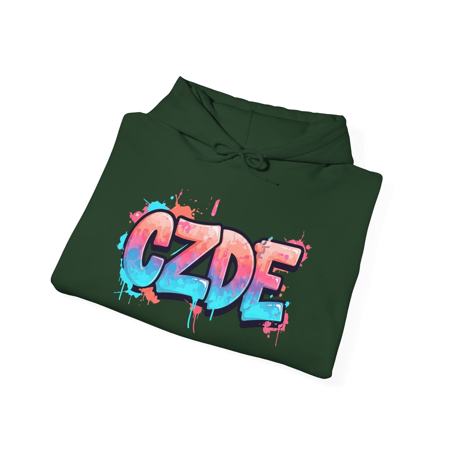CZDE White Hoodie – Graffiti Streetwear Style