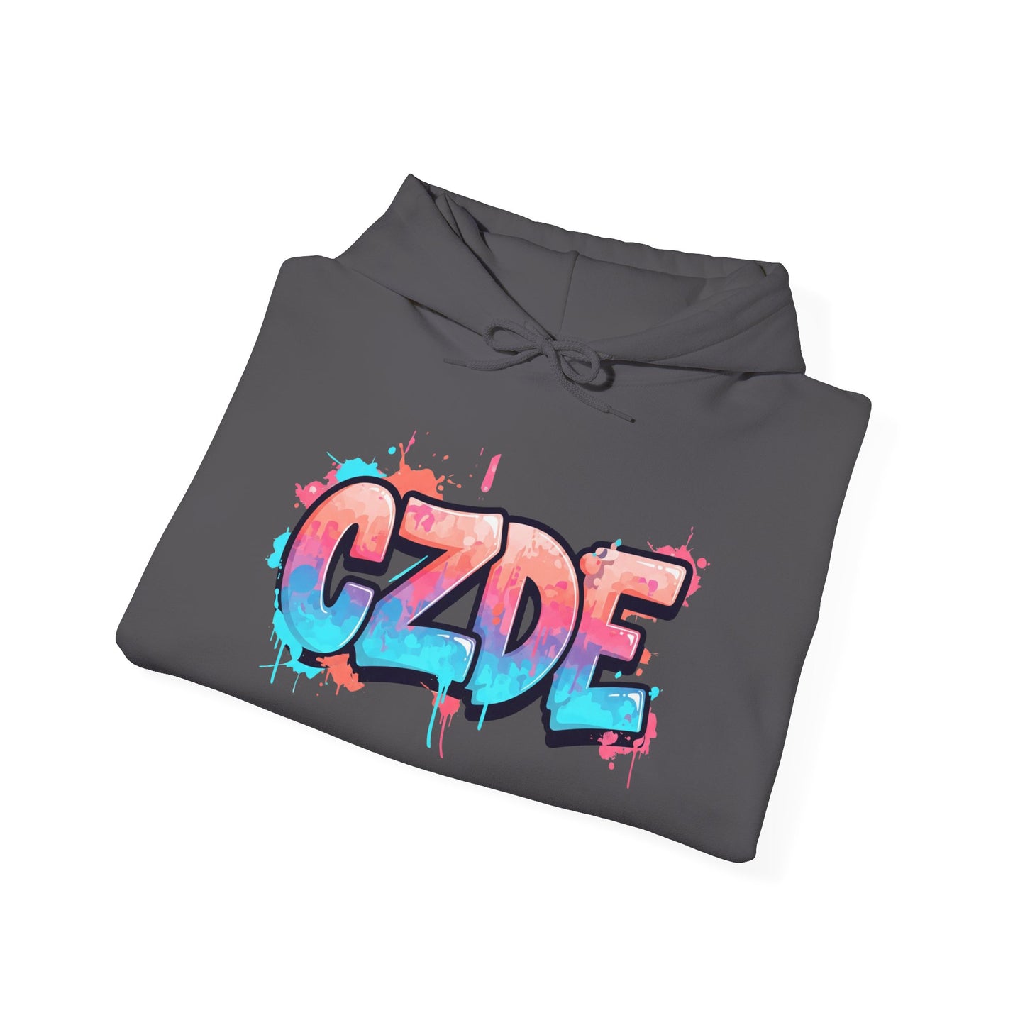 CZDE White Hoodie – Graffiti Streetwear Style