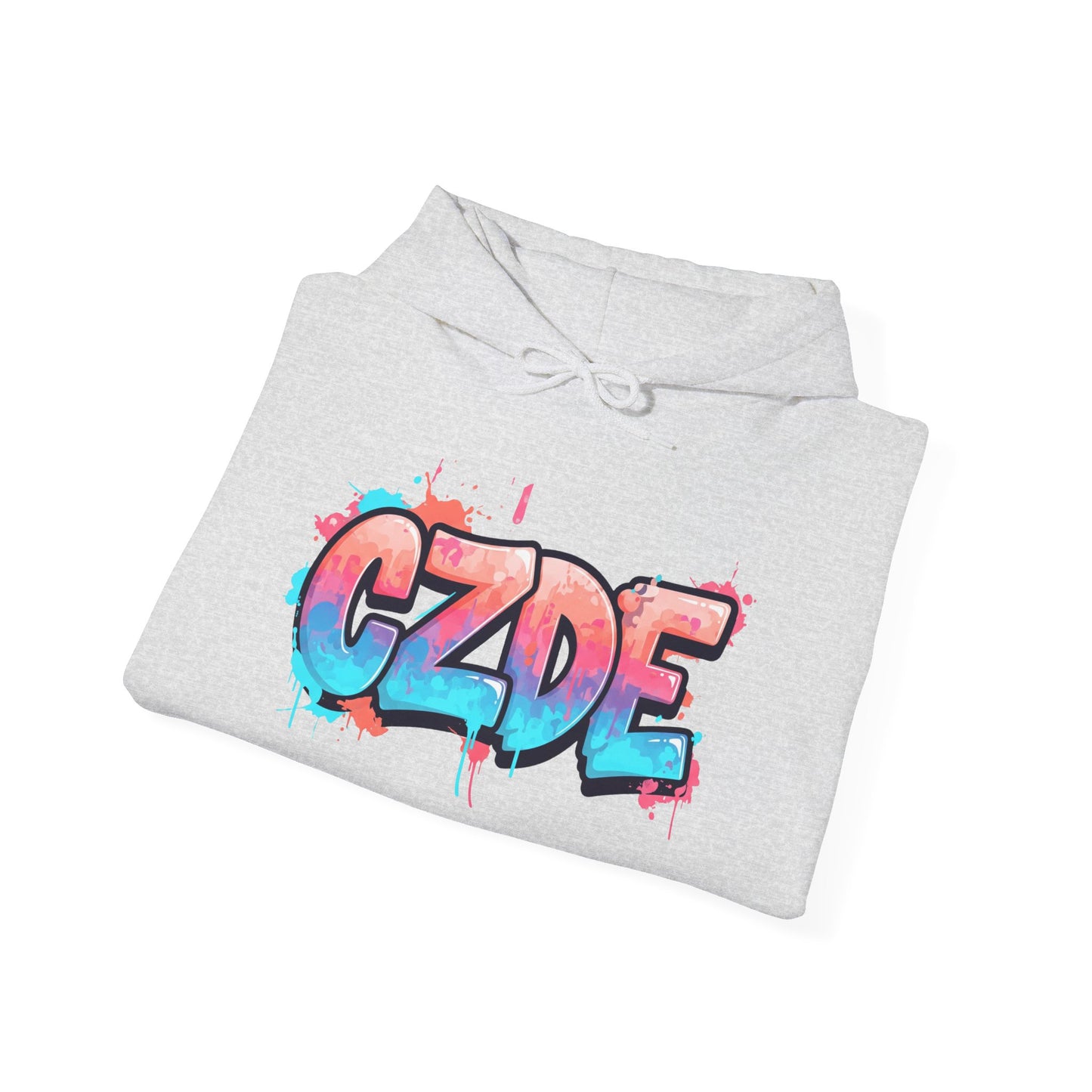 CZDE White Hoodie – Graffiti Streetwear Style