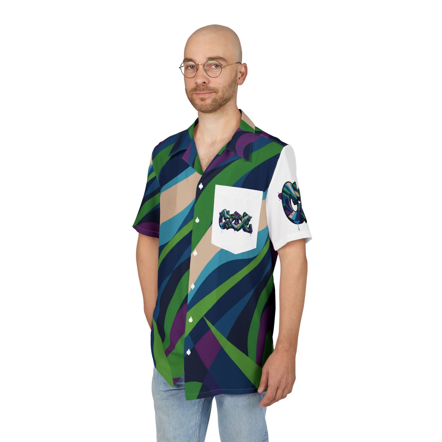 CZDE Retro Wave Short Sleeve Shirt – Bold Streetwear Statement