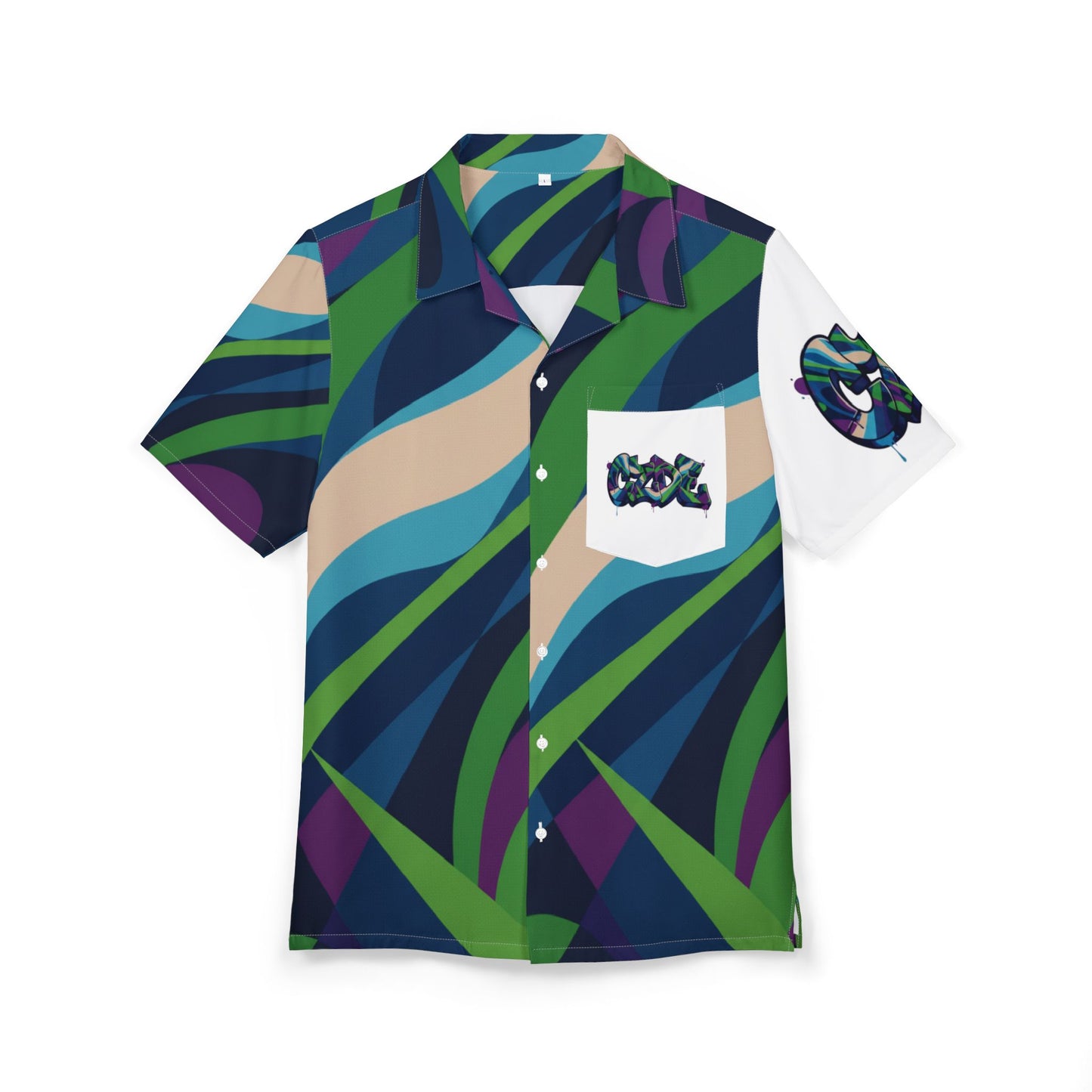 CZDE Retro Wave Short Sleeve Shirt – Bold Streetwear Statement