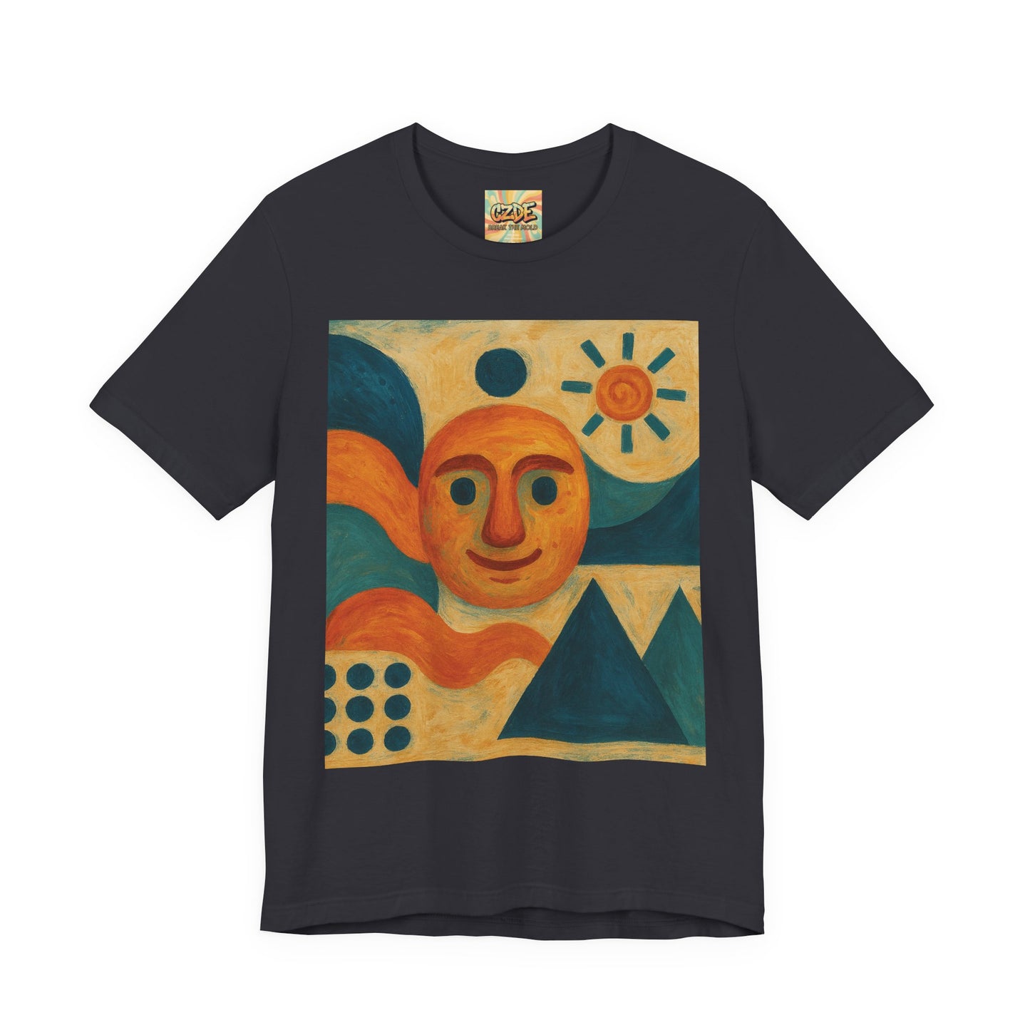 CZDE Abstract Art Graphic T-Shirt – Unisex Streetwear Tee