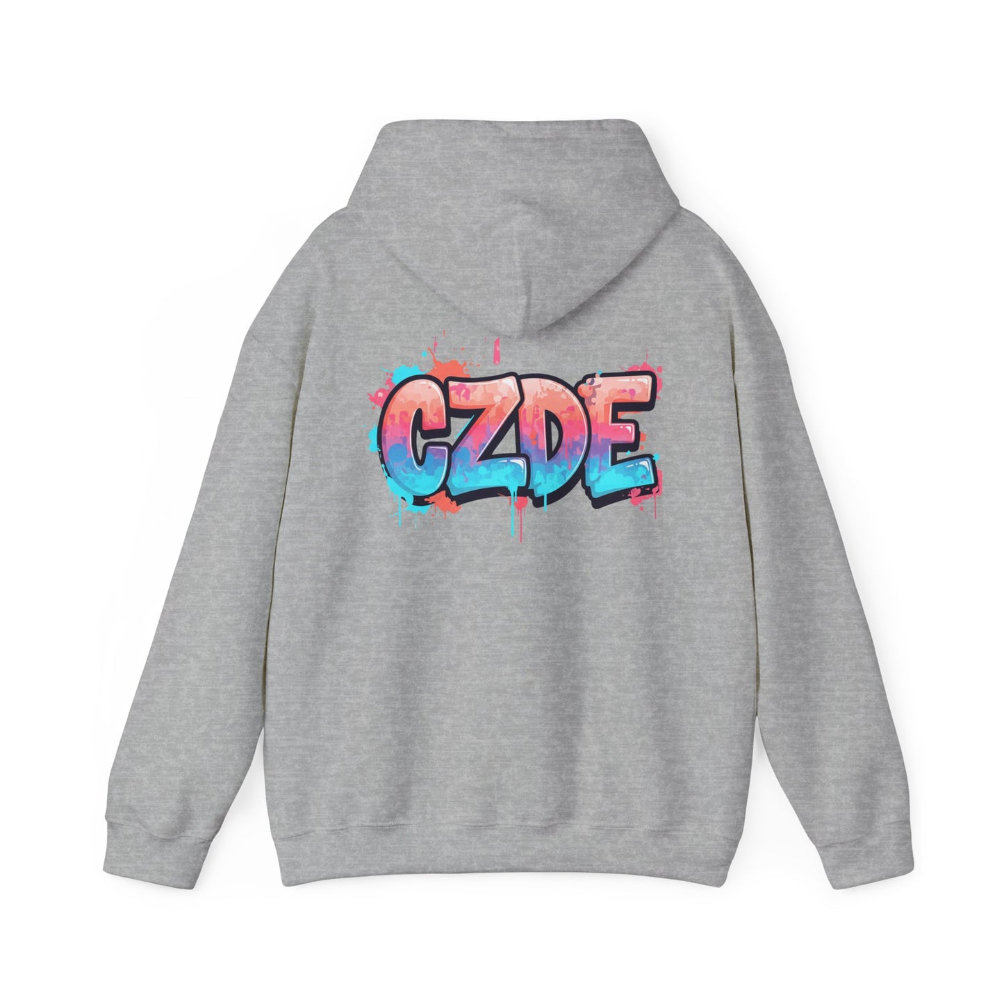 CZDE White Hoodie – Graffiti Streetwear Style