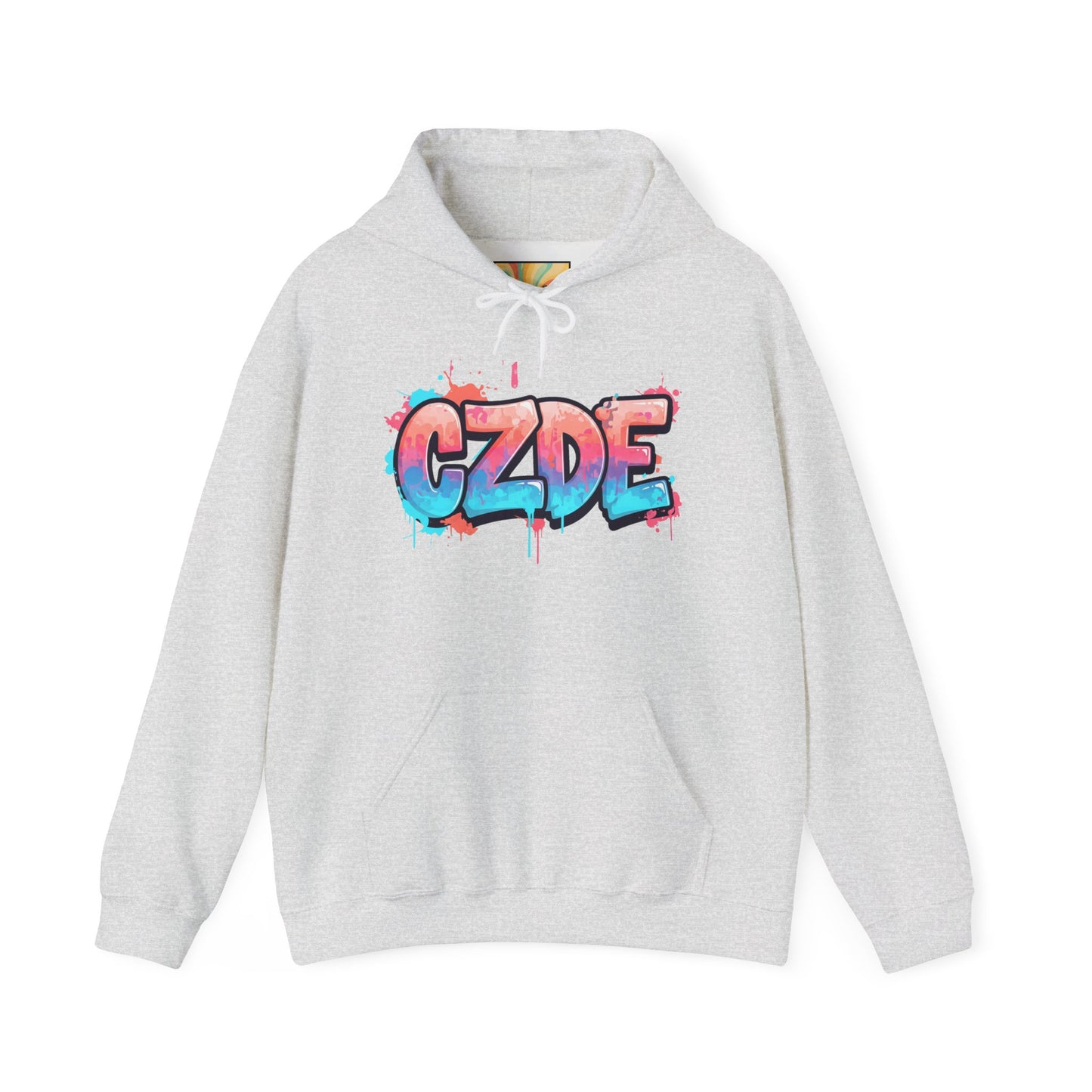 CZDE White Hoodie – Graffiti Streetwear Style