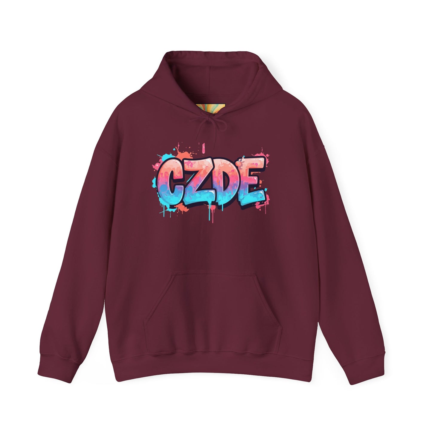CZDE White Hoodie – Graffiti Streetwear Style