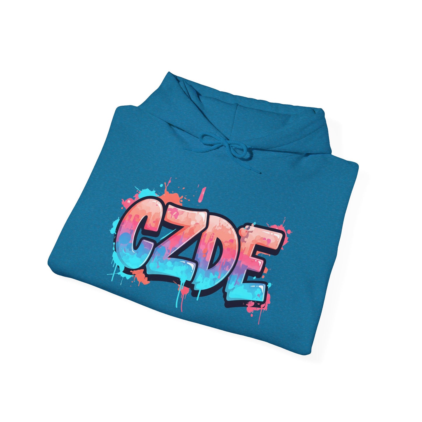 CZDE White Hoodie – Graffiti Streetwear Style