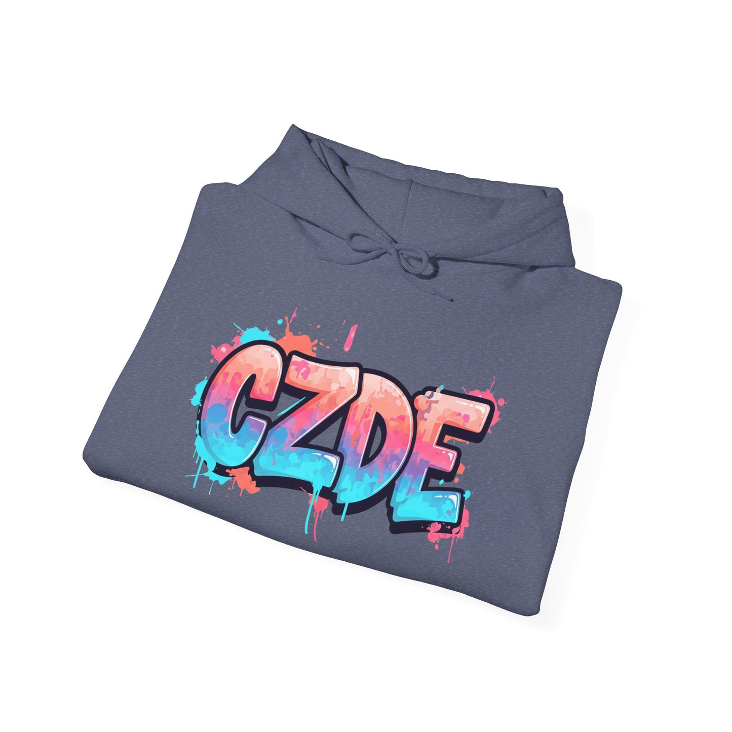 CZDE White Hoodie – Graffiti Streetwear Style