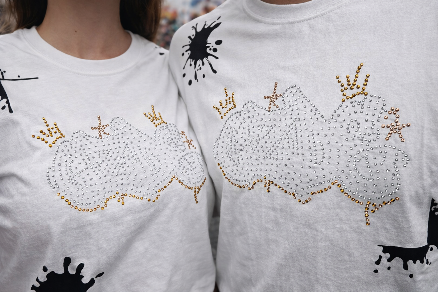 Rhinestone Crown Graffiti Tee