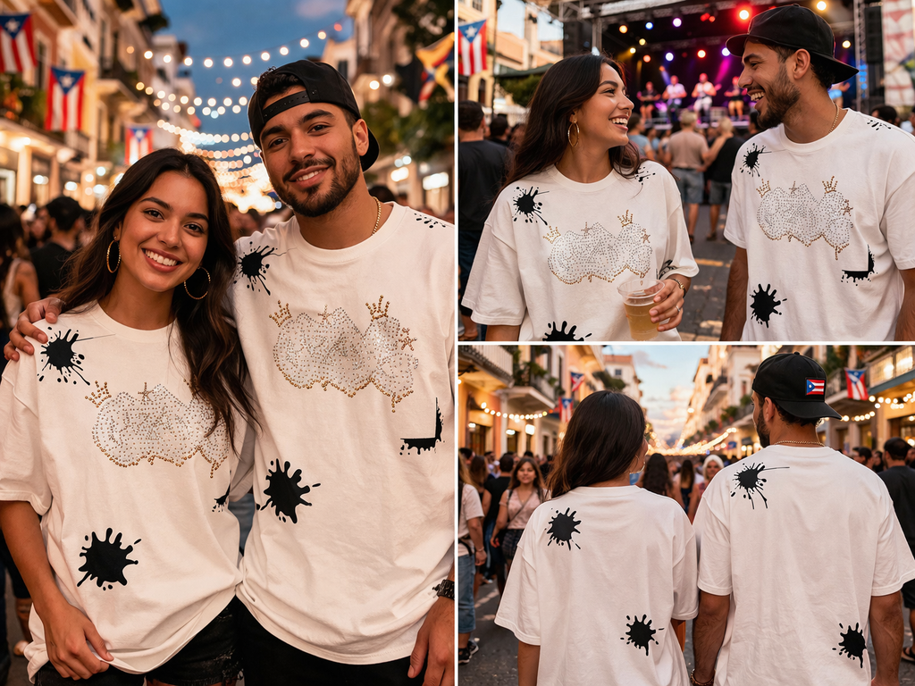 Rhinestone Crown Graffiti Tee