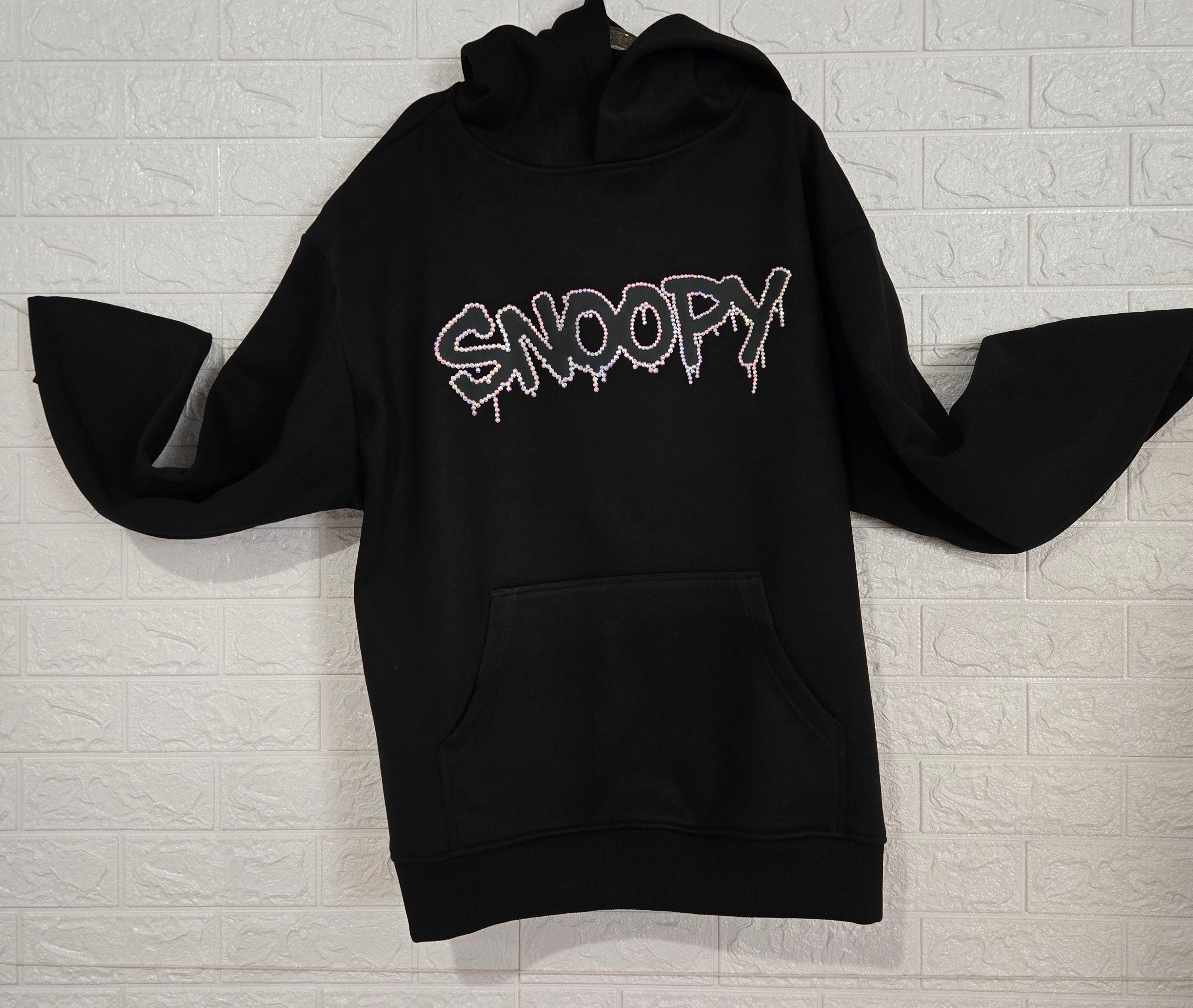 Rhinestone Drip Hoodie – Unisex Oversized