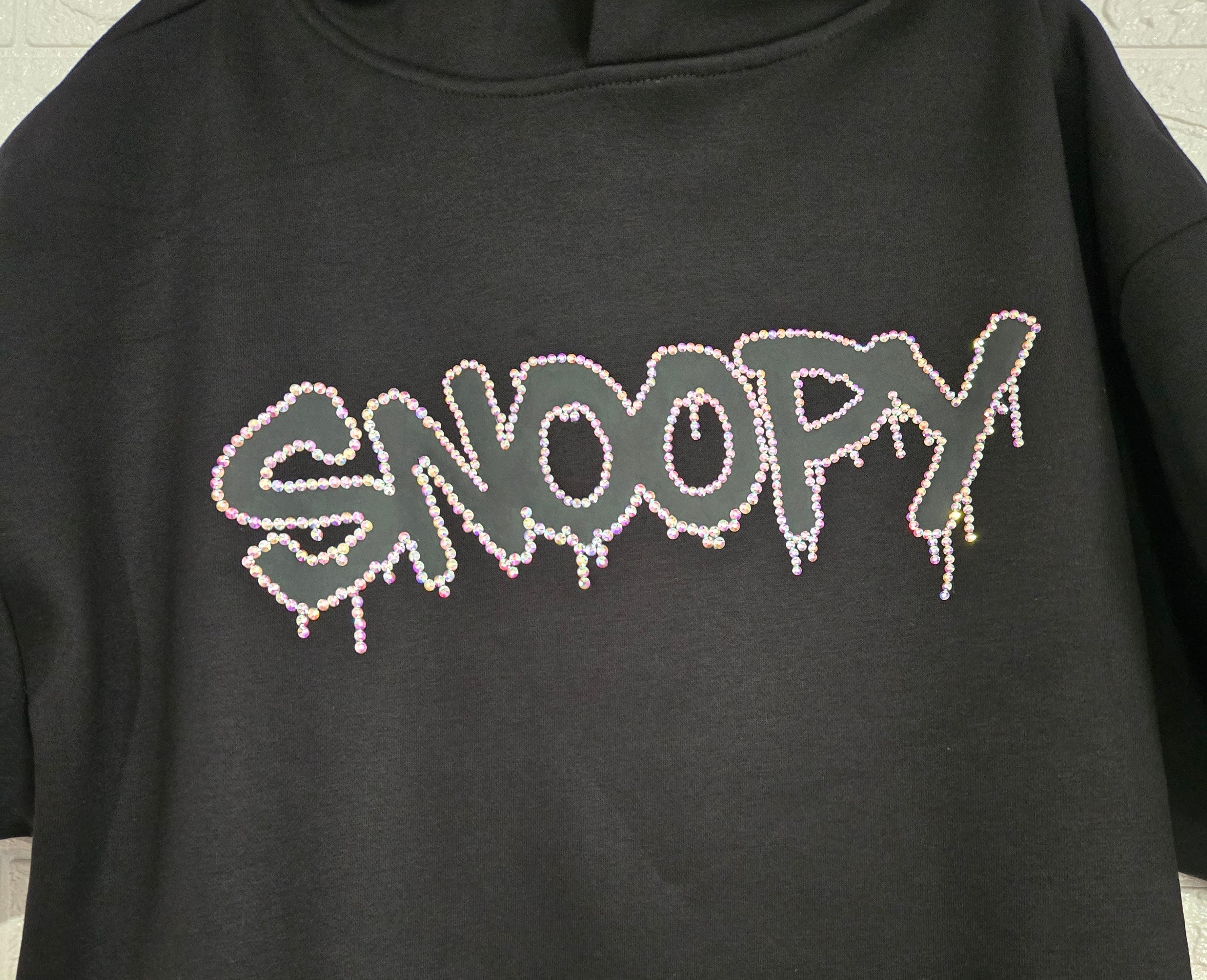 Rhinestone Drip Hoodie – Unisex Oversized